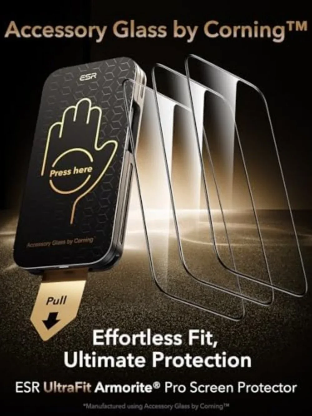 3-Pack iPhone 17/16 Pro Screen Protectors, Ultra-Clear Armorite